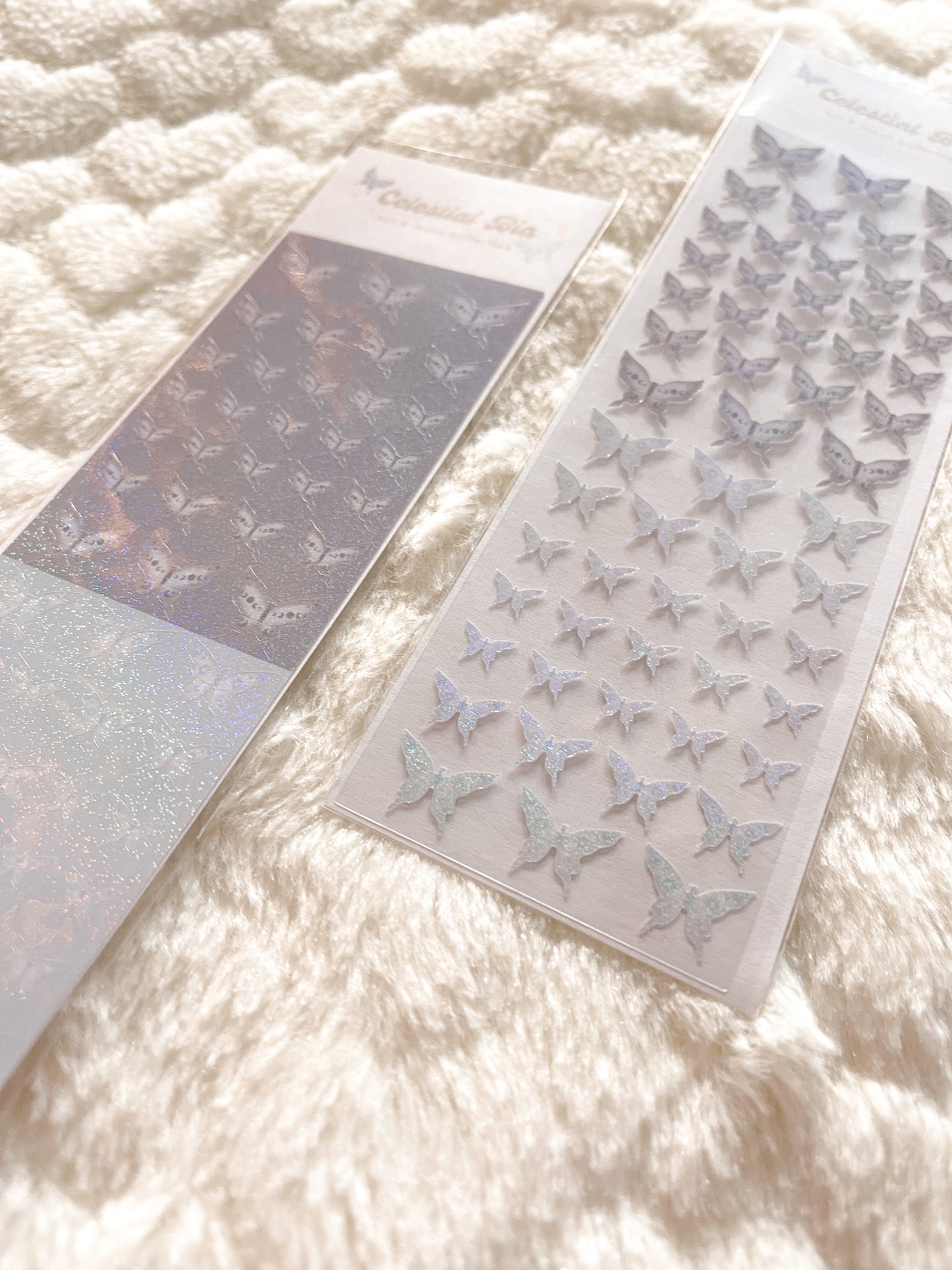 Blue Sun & Moon Butterflies Deco Sticker Sheet
