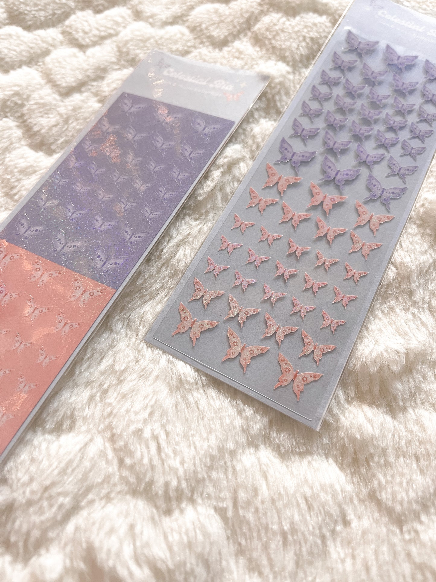 Purple/Pink Sun & Moon Butterflies Deco Sticker Sheet