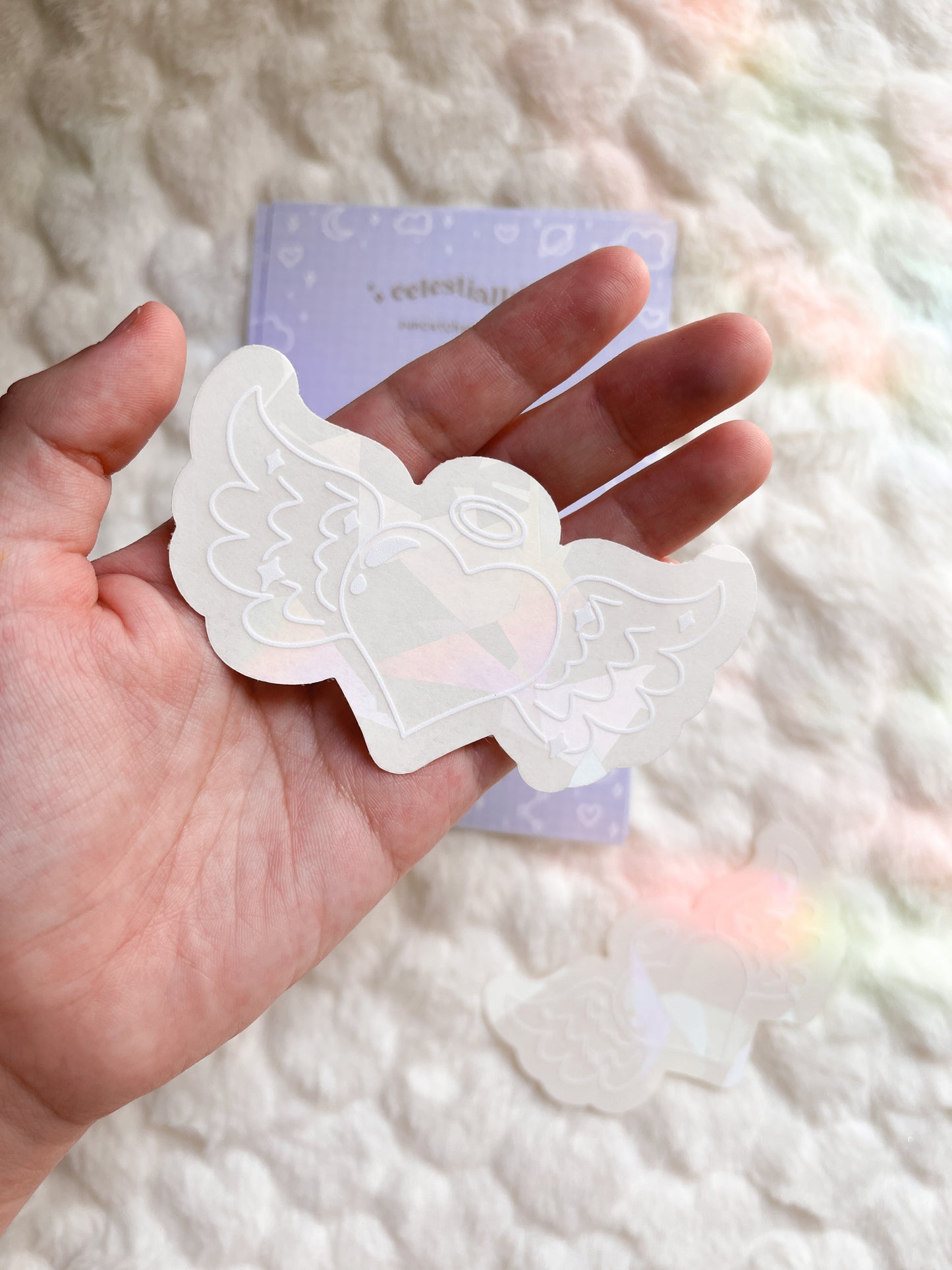 Angel Heart Wings Suncatcher Sticker