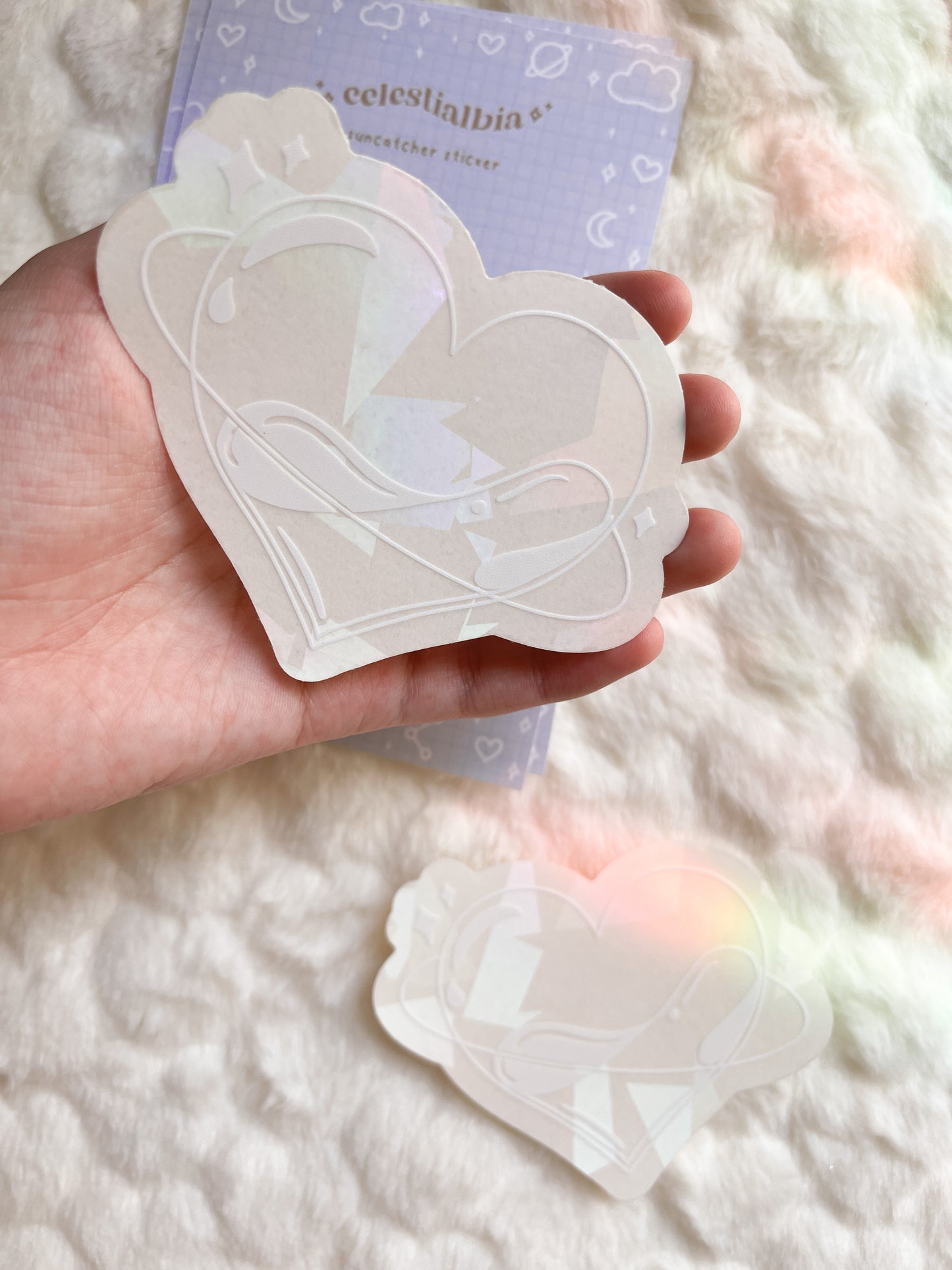 Revolving Hearts Suncatcher Sticker