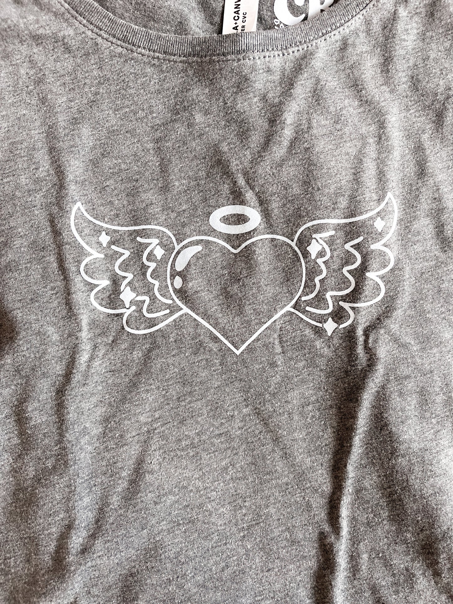 Angel Heart Wings Cropped Tee