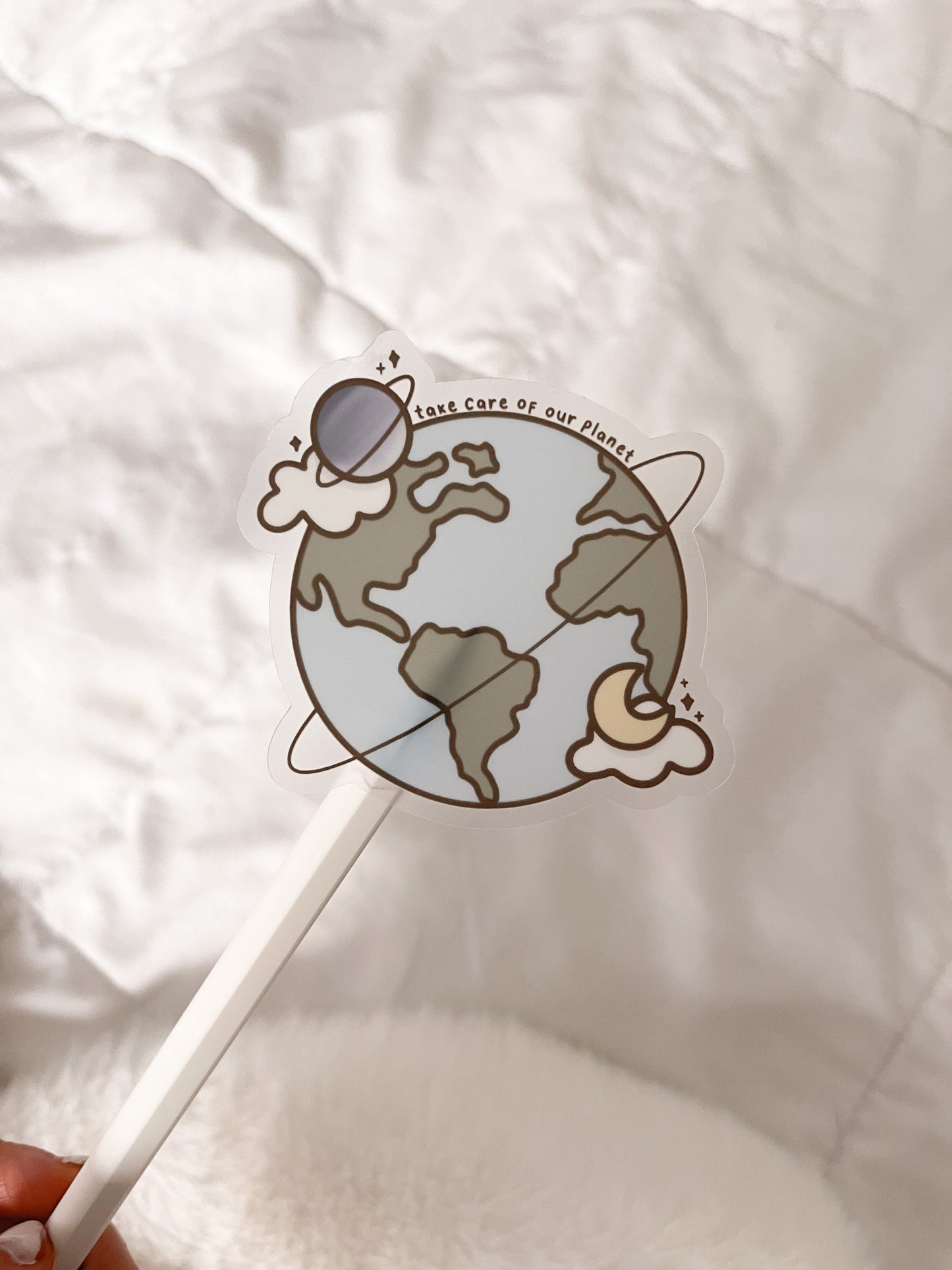 Protect Our Planet Clear Sticker